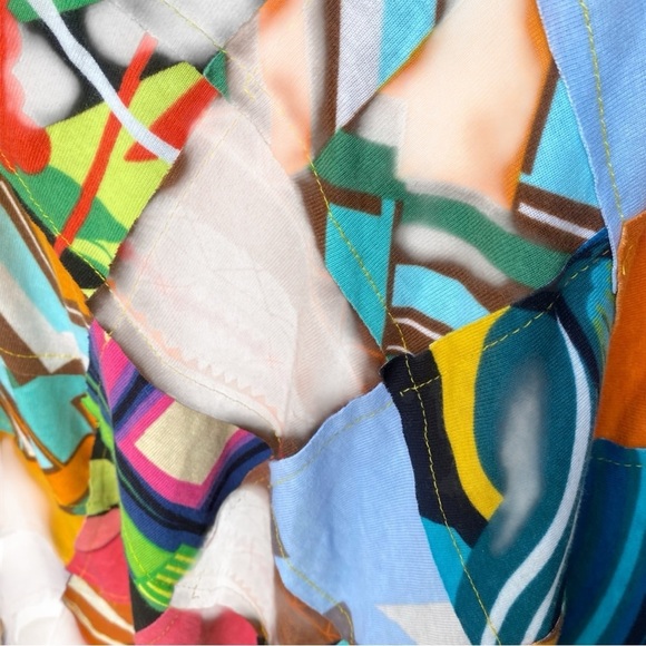 Profile NWT Wearable Art Graphic Colorful Patchwork Skirt I Size: S - Picture 3 of 13